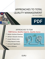 Lecture 3 Approaches To Total Quality Management PDF