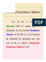 Reduced Incidence Matrix: Let With "N" Nodes and "B" Branches. Let A Be The of
