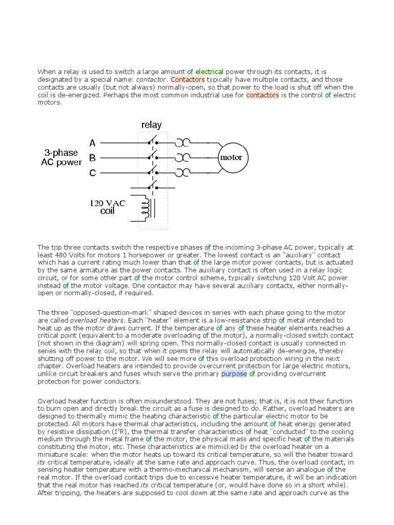 Understanding Contactors and Overload Heaters | PDF | Relay | Switch