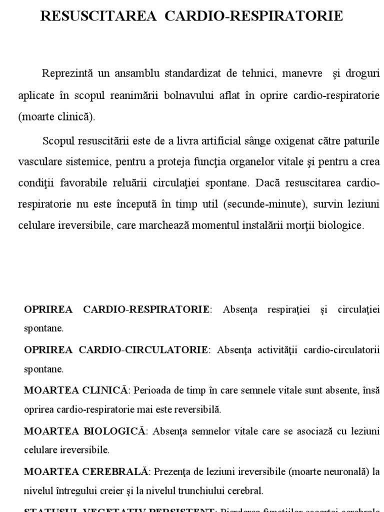 Resuscitarea Cardio Respiratorie Ppt