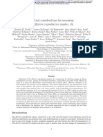 Practical Considerations For Measuring The Effective Reproductive Number, R