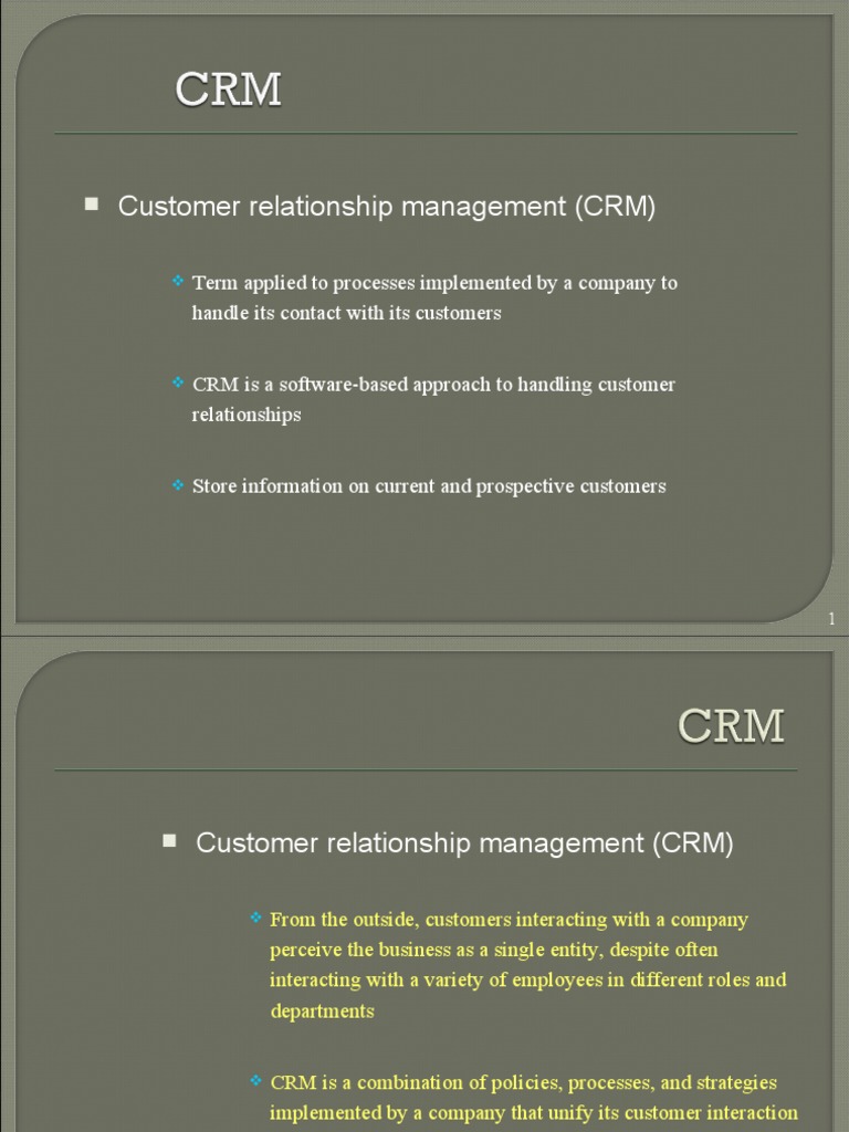 Understanding Customer Relationship Management | PDF | Customer ...