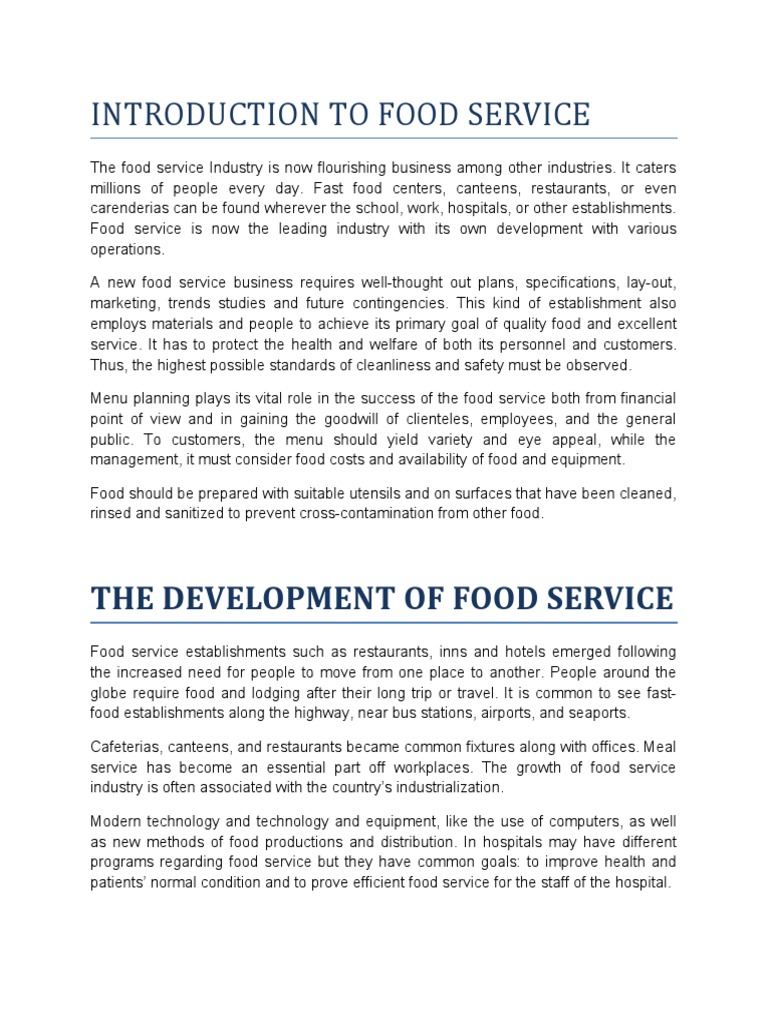 Introduction Food Industry And Their Brief