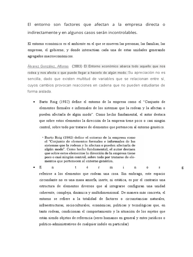 Entorno Económico: Factores Clave para Empresas | PDF | Tipo de cambio ...