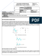 Informe 4 Diodo Rectificador de Media Onda y Onda Completa