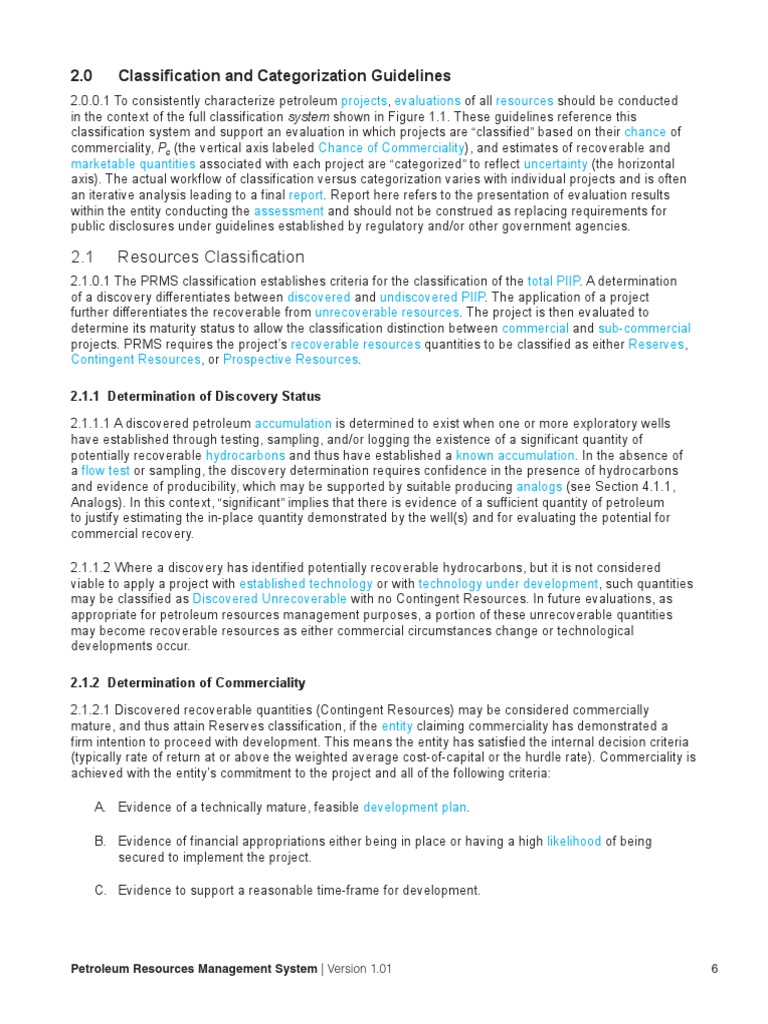 2.1 Resources Classification: 2.0 Classification and Categorization ...