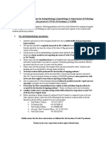 Guidelines To Send Samples To Department of Pathology During The COVID 19 Pandemic