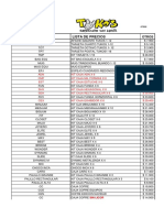 Lista de precios de kits y cajas promocionales