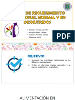 TALLER DE REQUERIMIENTO NUTRICIONAL NORMAL Y EN DESNUTRIDOS. Exposicion de Pregrado.