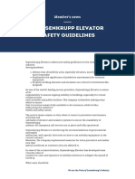Thyssenkrupp Elevator Safety Guidelines - FEDIL