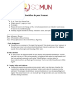 SCMUN Position Paper Guidelines