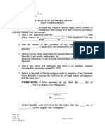 Authorization and Undertaking (Sample)