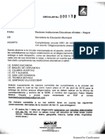 Circular 110 Marzo 12 de 2018 - Cumplimiento Circular 461 de Noviembre 17 de 2017