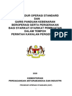 PROSEDUR STANDARD OPERASI A (SEKTOR PEMBUATAN)