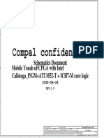 Compal Confidential: Mobile Yonah uFCPGA With Intel Calistoga - P/GM+ATI M52-T + ICH7-M Core Logic Schematics Document