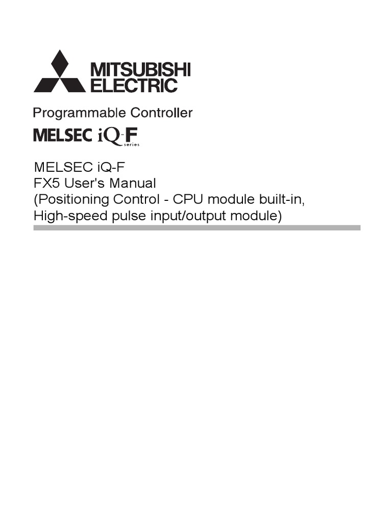FX5 (Positioning - CPU Built-In, High-Speed Pulse IO Module) PDF | PDF ...