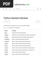 Python Random Module: W3schools