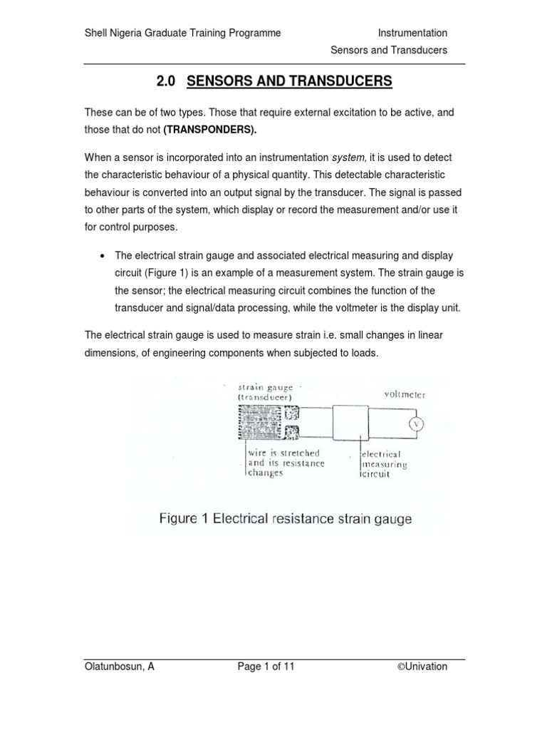 02Sensors and Transducers PDF Sensor Instrumentation