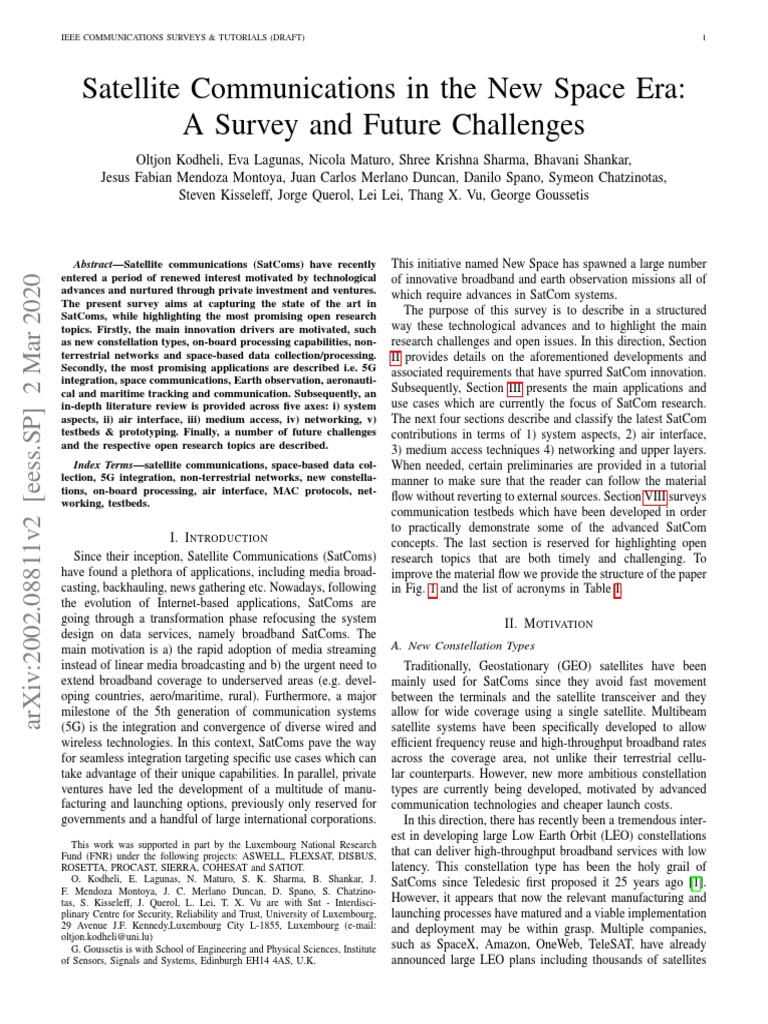 Future Challenges in Satellite Communications | PDF | Satellite ...