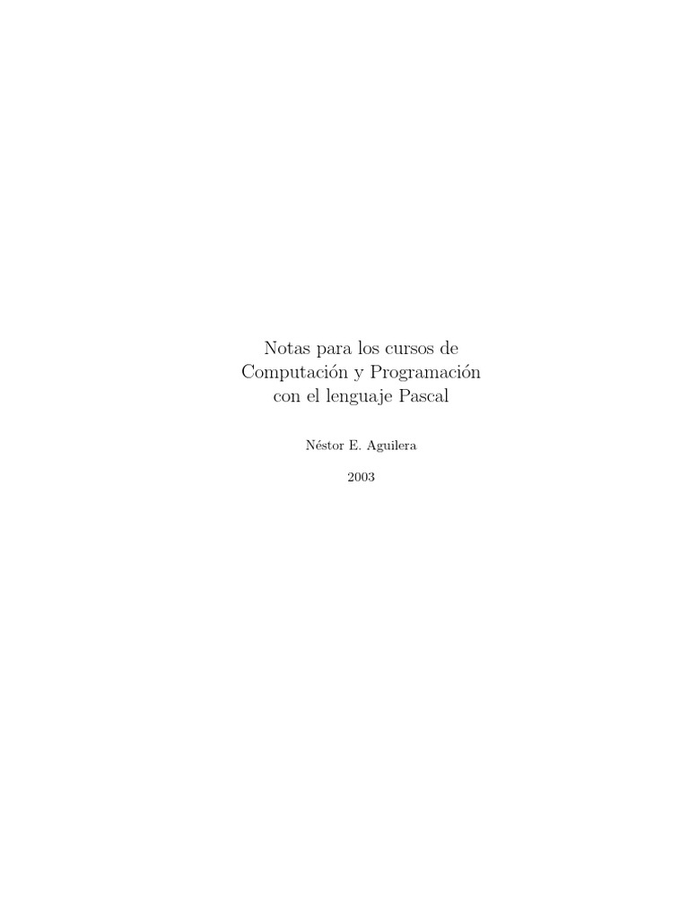 Curso Completo de Pascal y Programación | PDF | Poco | Programa de ...