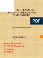 L 3 STRATEGIC PLANNING, CONCEPTS, OPERATIONAL PLANNING ETC