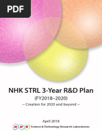 NHK STRL 3-Year R&D Plan: Creation For 2020 and Beyond