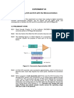 Experiment #5 Interfacing A/D and D/A With The Microcontrollers