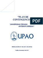 Plan de Contingencias de La Universidad Privada Antenor Orrego