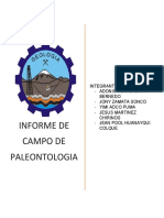 Informe de Campo Paleontología