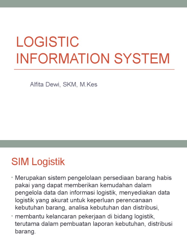 SIM Logistik | PDF