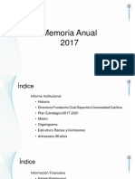 MEMORIA 2017 Club Deportivo Universidad Católica UC