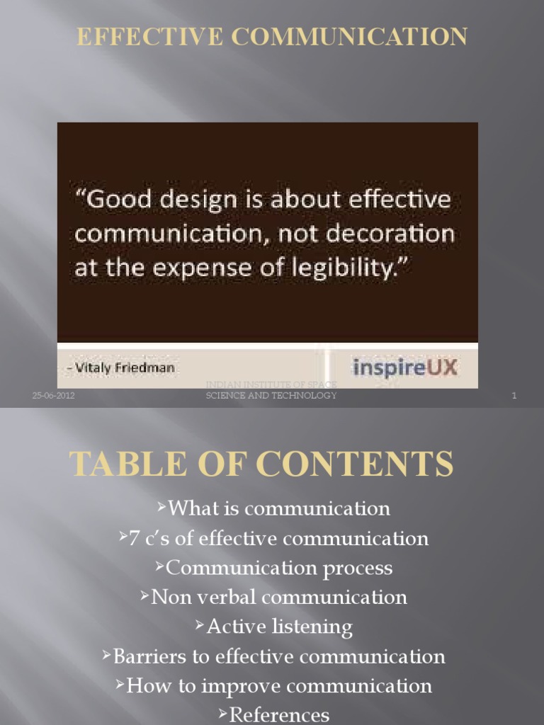 Effective Communication | PDF | Nonverbal Communication | Communication