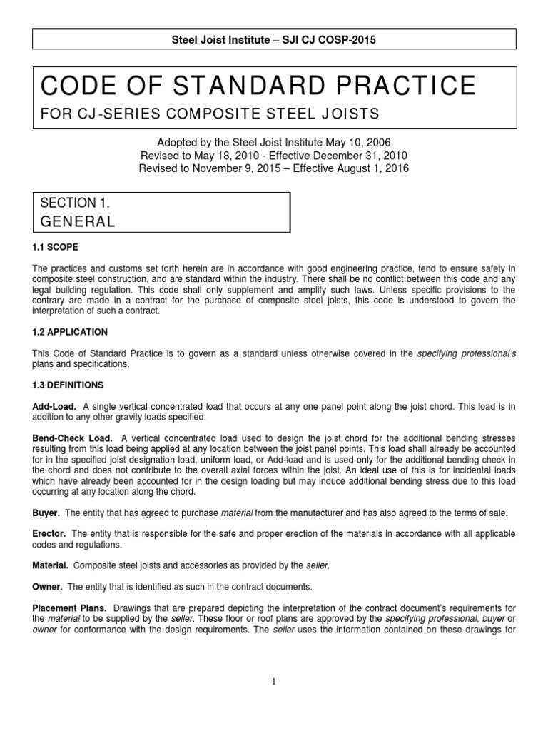 Cisc Code Of Standard Practice