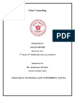 Client Counseling:: Chanakya National Law University, Patna