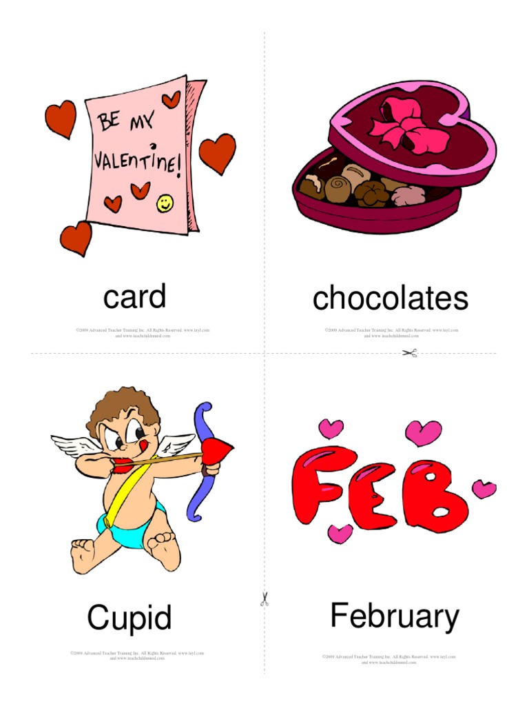 Valentines Day Flashcards PDF | PDF | Valentine's Day | Holidays
