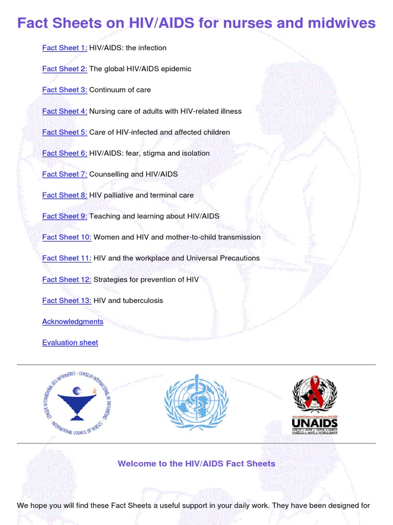 Who Factsheets Nurses-Midwives en | PDF | Hiv/Aids | Diagnosis Of Hiv/Aids