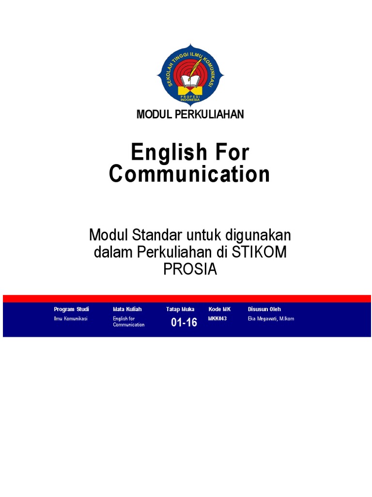 050819051019modul English For Communication PDF | PDF | English ...