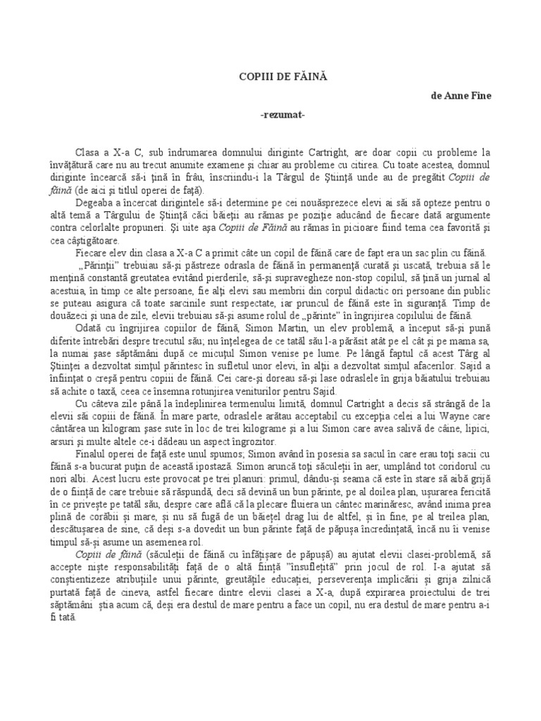 Copiii De Faina Copiii de Faina | PDF