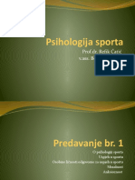 Psih. Sporta - Predavanje Br. 1 I 2