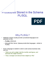 Procedures Stored in The Schema PL/SQL