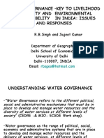 Water Governance - Key To Livelihood Security and Environmental Ssutainability in India: Issues and Responses