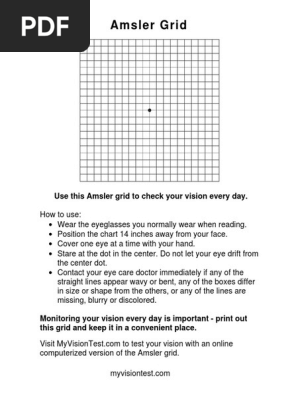 Amsler Grid - Free Printable PDF, Eye Specialist Institute