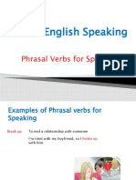 English Speaking: Phrasal Verbs For Speaking