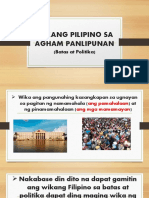 Wikang Pilipino Sa Agham Panlipunan