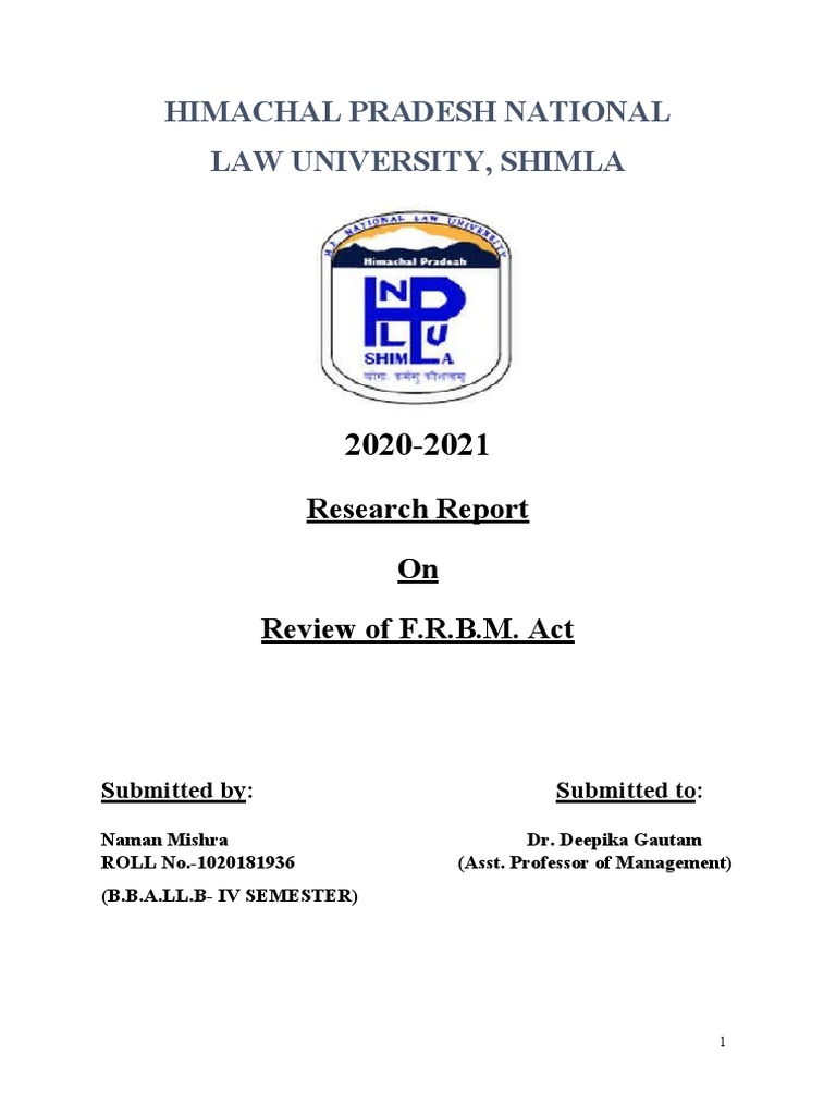 Review of FRBM Act 2003 Analysis | PDF | Fiscal Policy | Government ...