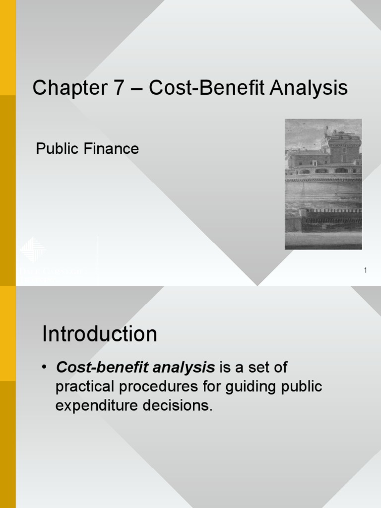 Chapter 7 CostBenefit Analysis Public Finance PDF Present Value