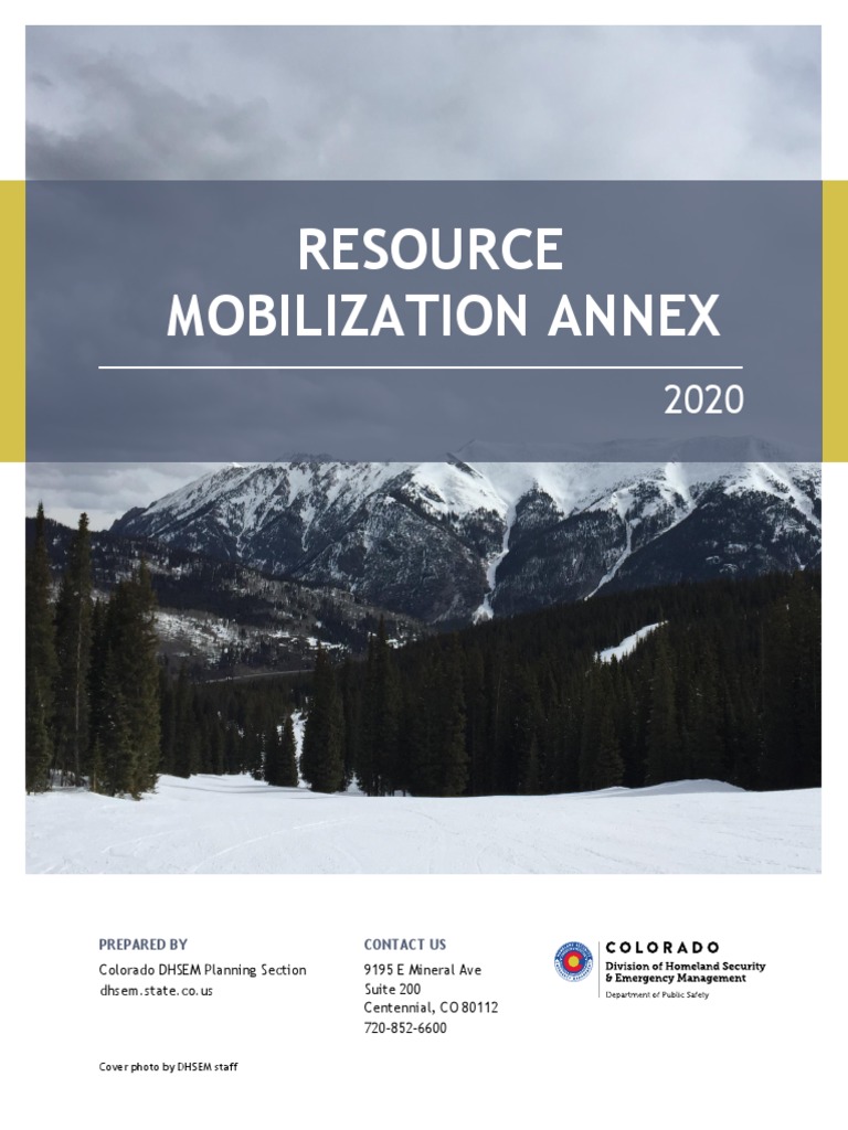 2020 Colorado Resource Mobilization Distribution Management (Signed 30 ...