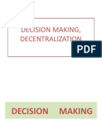 Decision Making, Decentralization