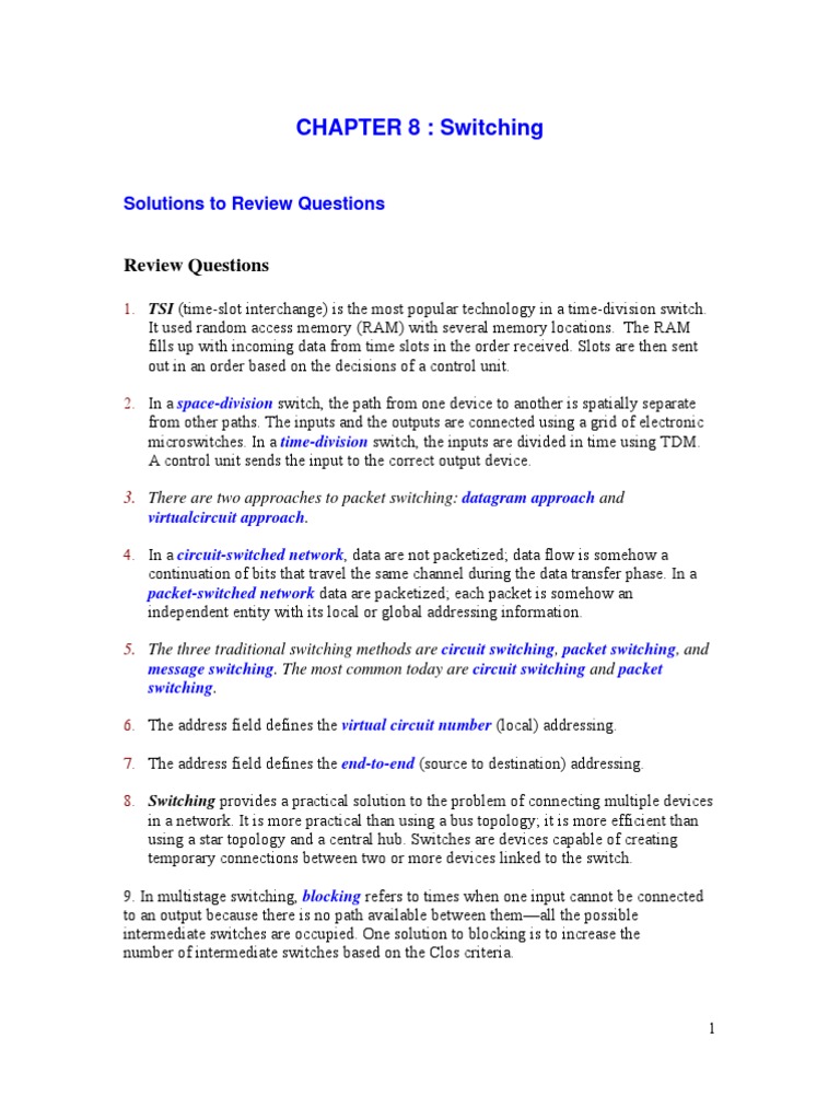 Packet Switching Techniques Explained | PDF | Packet Switching | Router ...