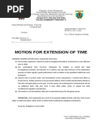 Motion For Extension of Time (Admin Case)